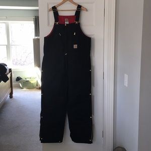 Carhartt insulated bibs, like new